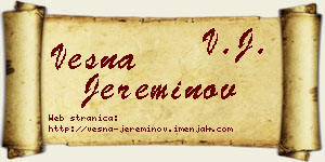 Vesna Jereminov vizit kartica